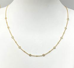 Necklace in Yellow Gold 18k with Zircones