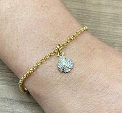 Chain Bracelet in Yellow Gold 18k with Cubic Zirconia