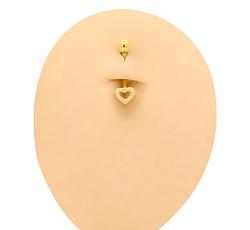 Piercing in Yellow Gold 18k with Cubic Zirconias