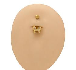 Piercing in Yellow Gold 18k with Cubic Zirconia