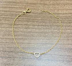 Bracelet in Yellow Gold 18k with Cubic Zirconia