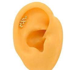 Piercing in Yellow Gold 18k with Cubic Zirconia