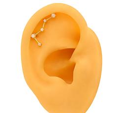 Piercing in Yellow Gold 18k with Cubic Zirconia