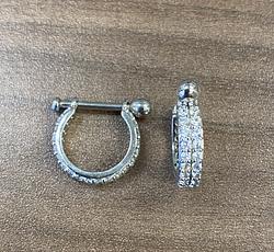 Piercing in White Gold 18k with Cubic Zirconia