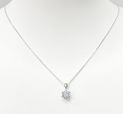 Necklace in White Gold 18k with Cubic Zirconia