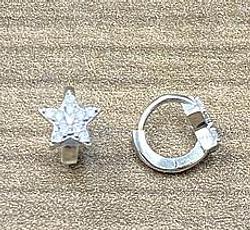 Piercing in White Gold 18k with Cubic Zirconia