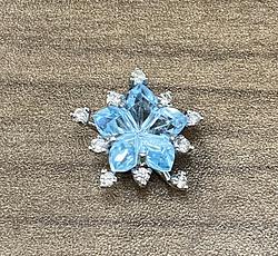 Pendant in White Gold 18k with Cubic Zirconia