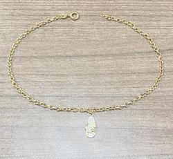 Anklet in Yellow Gold 18k with Cubic Zirconia