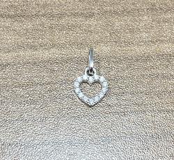 Pendant in White Gold 18k with Cubic Zirconia