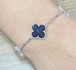 Bracelet in White Gold 18k with Onyx