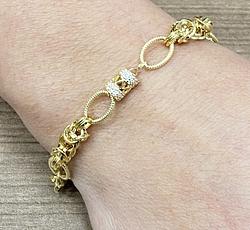 Bracelet in Yellow Gold 18k with Cubic Zirconias