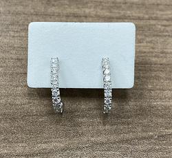 Earrings in White Gold 18k with Diamond