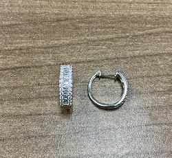 Earrings in White Gold 18k with Diamond