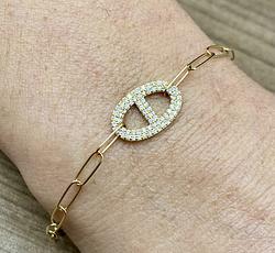 Bracelet in Yellow Gold 18k with Diamond