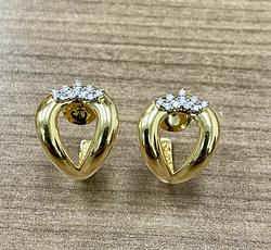 Earrings in Yellow Gold 18k with Diamond