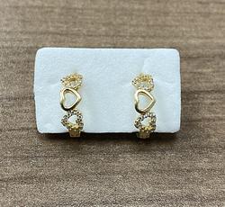 Earrings in Yellow Gold 18k with Cubic Zirconia