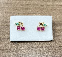 Earrings in Yellow Gold 18k with Cubic Zirconia