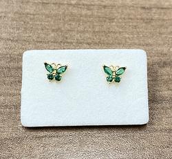 Earrings in Yellow Gold 18k with Cubic Zirconia