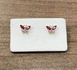 Earrings in Yellow Gold 18k with Cubic Zirconia