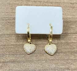 Earrings in Yellow Gold 18k with Cubic Zirconia