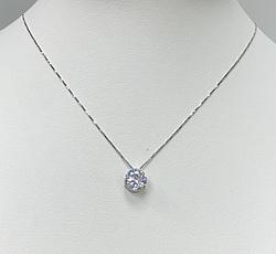 Necklace in White Gold 18k with Zircones