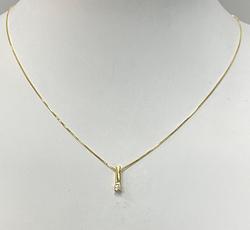 Necklace in Yellow Gold 18k with Diamond