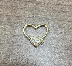 Clasp in Yellow Gold 18k with Cubic Zirconia