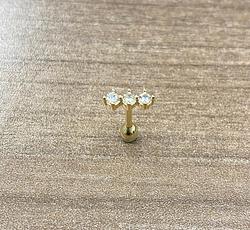 Piercing in Yellow Gold 18k with Cubic Zirconia