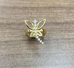 Piercing in Yellow Gold 18k with Cubic Zirconia