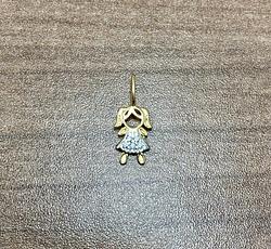 Pendant in Yellow Gold 18k with Cubic Zirconia