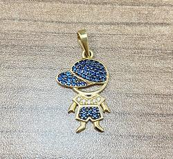 Pendant in Yellow Gold 18k with Cubic Zirconia
